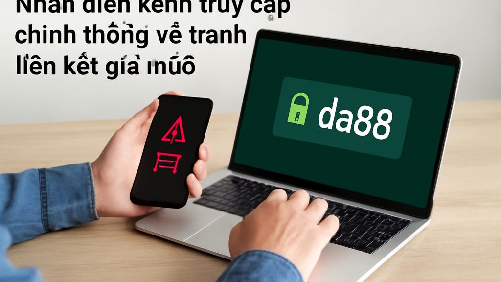 Minh họa: 1) Nhận diện kênh truy cập chính thống và tránh liên kết giả mạo